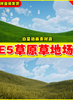 Unreal UE5 Nanite Foliage - Grass 草原草地地貌场景5.1 5.4