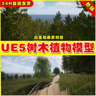 Unreal UE5 Nanite Trees 森林树木植物模型5.4版本