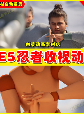 Unreal UE5 Mudra Samples 5.4版本忍者人物手势动画