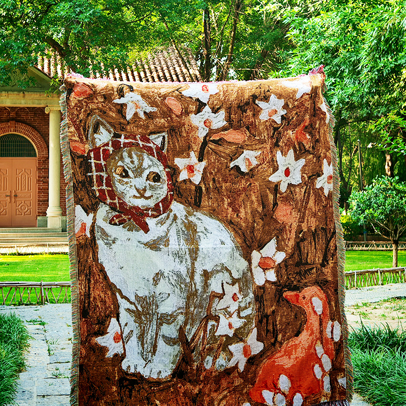 萌宠挂毯猫咪沙发巾装饰毯