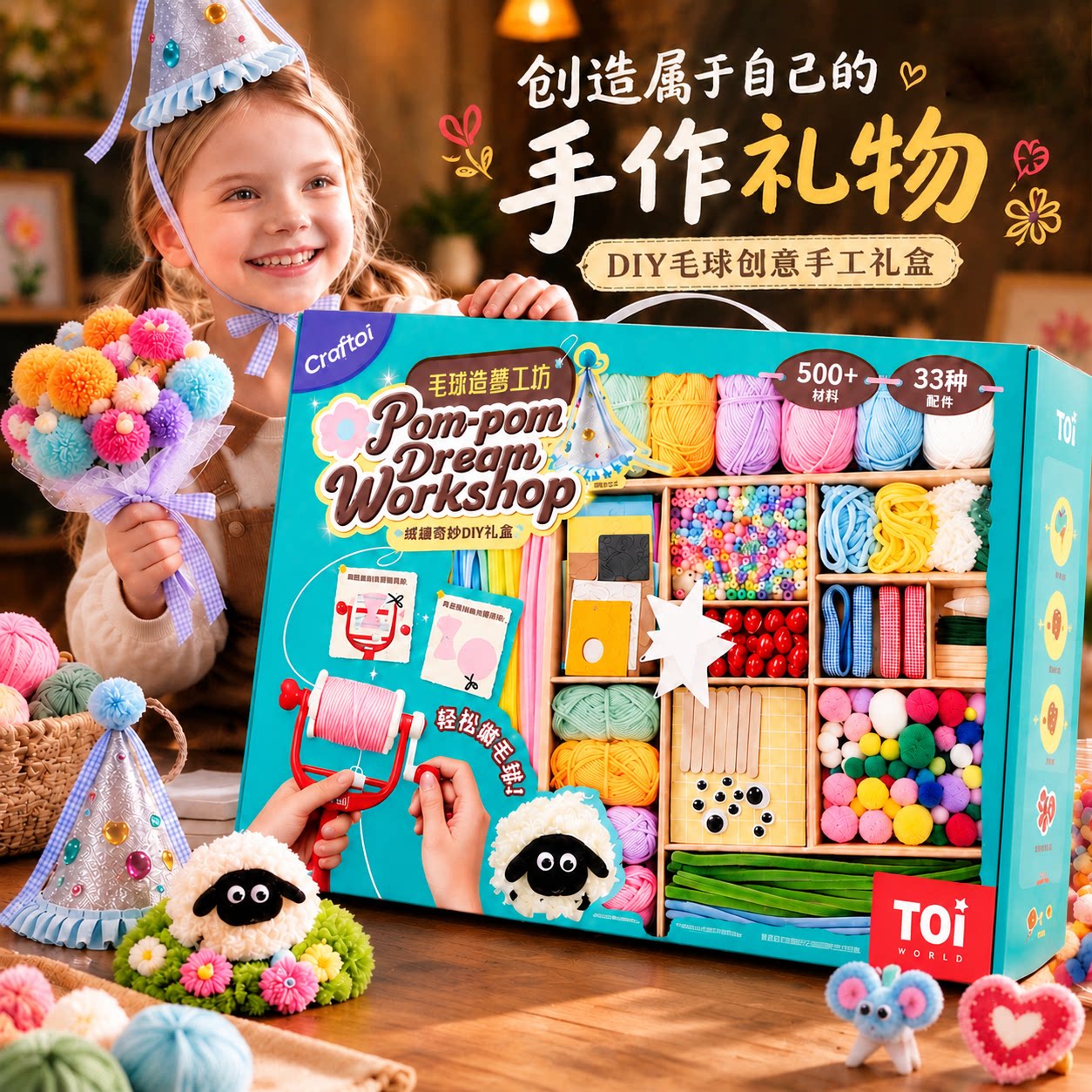 圣诞节送女儿实用礼品小女孩生日礼物8到12岁儿童手工diy玩具礼盒