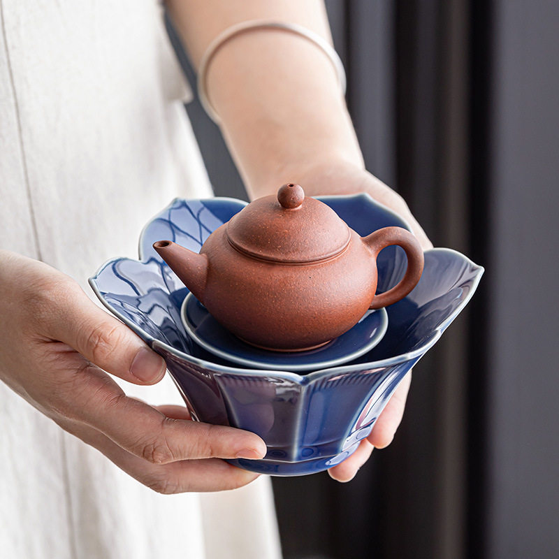 复古莲花壶承养壶台干泡台陶瓷创意家用点心碗精致茶点盘托盘,鲜花速递/花卉仿真/绿植园艺,其它园艺用品,淘宝优惠券,粉丝福利购,淘宝优惠卷