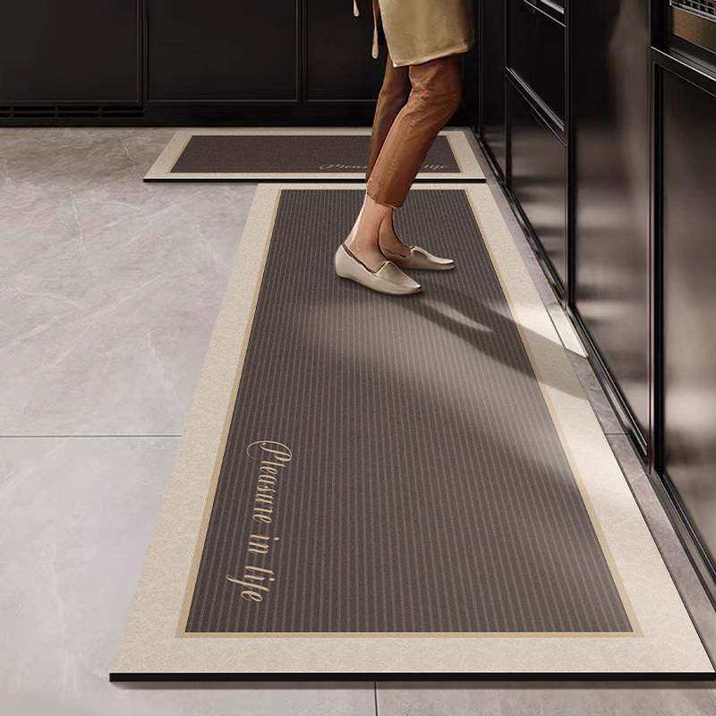 硅藻泥厨房地垫防滑吸水吸油软垫长条速干家用脚垫子耐磨耐脏地毯