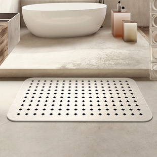 化妆室浴室硬矽藻土门口防滑踩脚垫子矽藻泥吸水地垫速干 干厕所