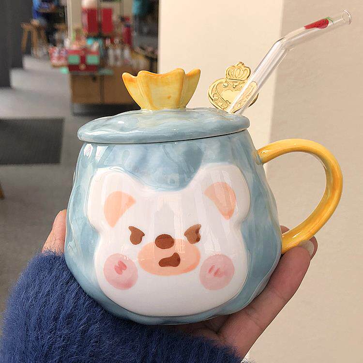 马克杯女生可爱带盖小熊陶瓷杯办公室咖啡杯艺术设计感杯子女夏怎么样,好用不?