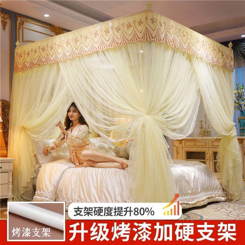 落地蚊帐家用高级宫廷式卧室2025新款三开门支架全罩式防尘免安装