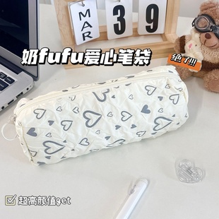 多功能铅笔盒高颜值爱心文具学习用品小学生初中超火铅笔收纳袋小众不撞款 笔袋女生2025新款 开学考试必备防水