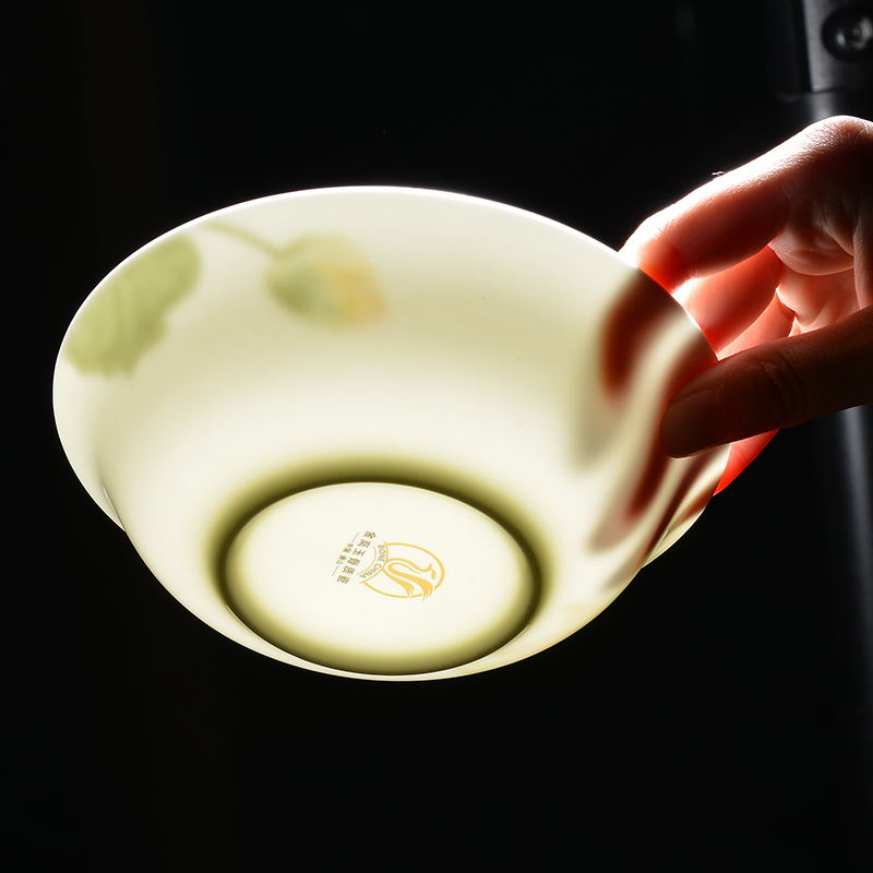 金岚玉唐山骨瓷家常斗笠米饭碗