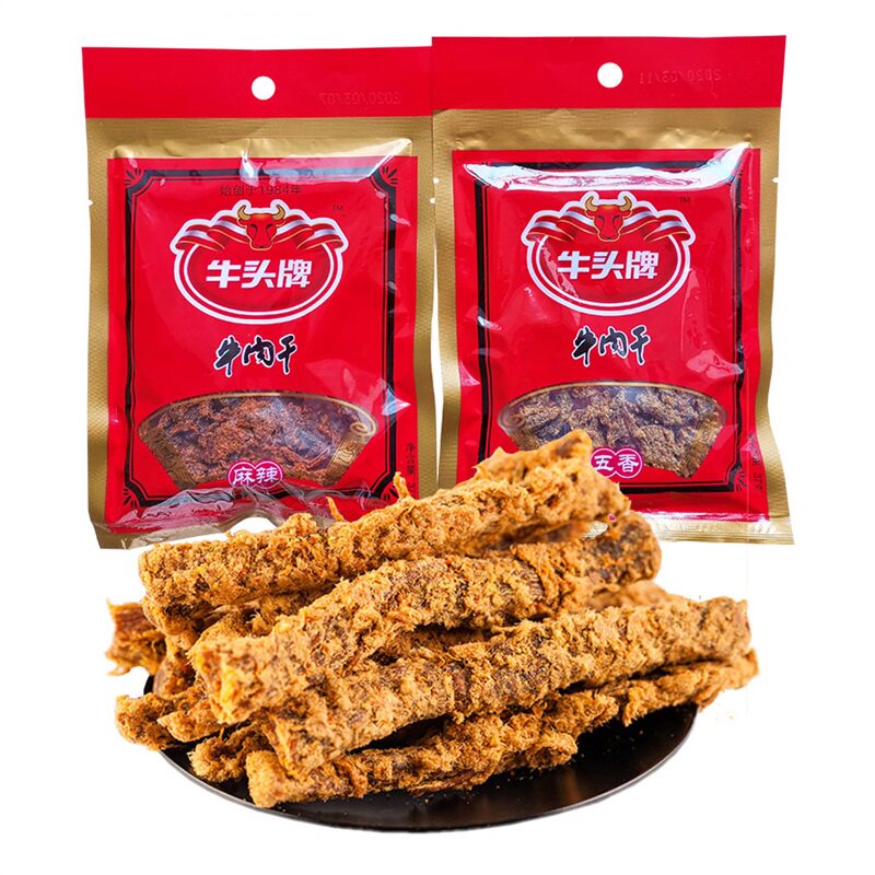 牛头牌牛肉干37克10袋贵州年货特产拉毛牛肉条牛肉类零食商超同款