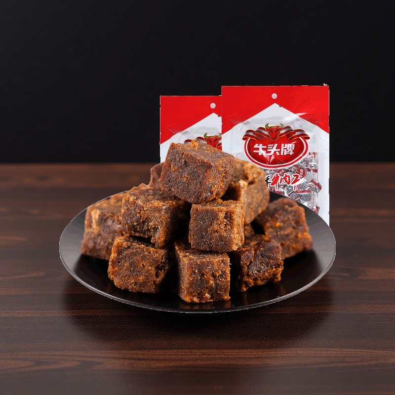 贵州特产牛头牌香酥牛肉干40g*10袋/5袋五香麻辣牛肉粒休闲零食品
