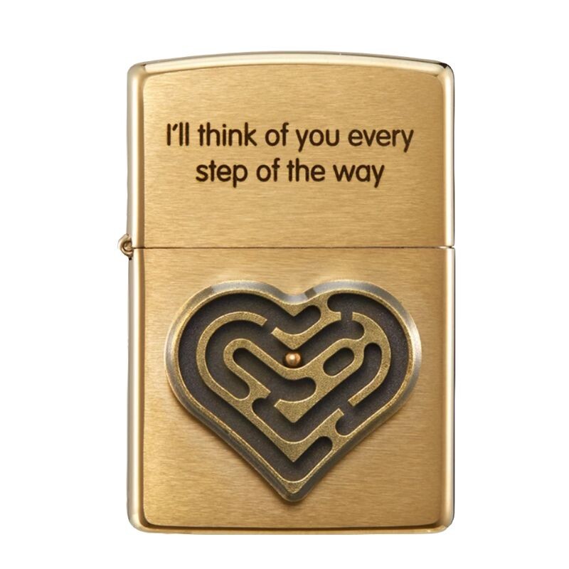 原装打火机zippo正版爱情迷宫纯铜心机迷官方正品防风煤油限量版