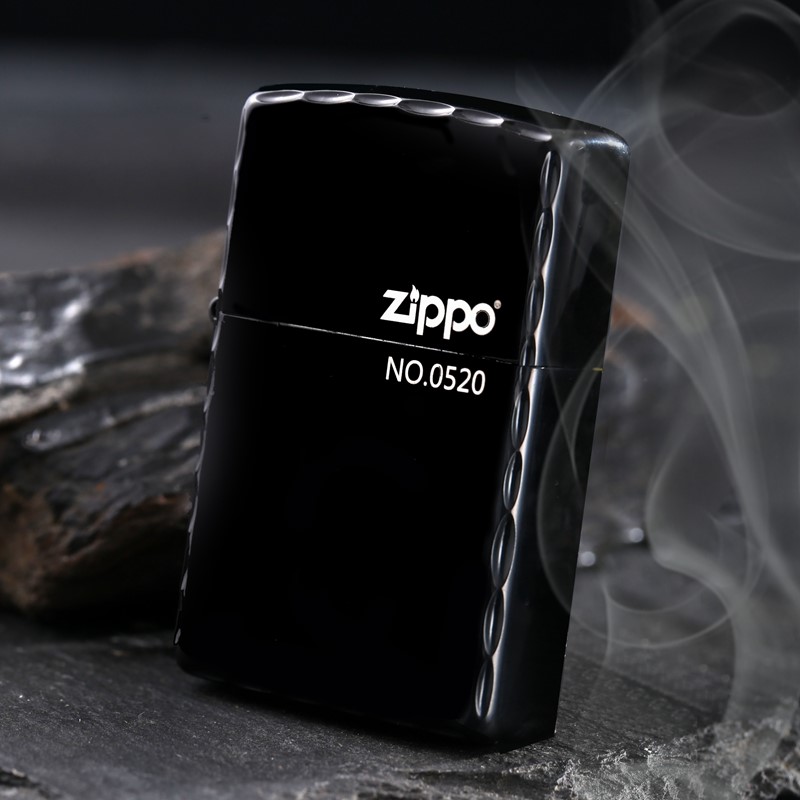 zippo打火机照片定制精雕黑冰