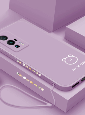 红米k60手机壳Redmik60pro新款redmi简约小熊液态硅胶60e可爱保护套小米k6o高级por男女pr0全包防摔情侣外壳