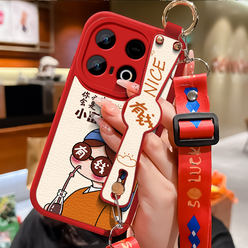 适用vivoy300gt手机壳小羊皮富婆女款VIVIY300GT腕带长挂绳v1v0y镜头全包防摔y3oogt轻奢高档软套