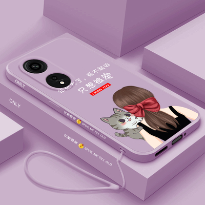 只想被宠oppoA1pro手机壳a1pro新款液态硅胶0pp0ppoA手机套PHQ110高级感opooa女神款全包opρoa防摔por挂绳外