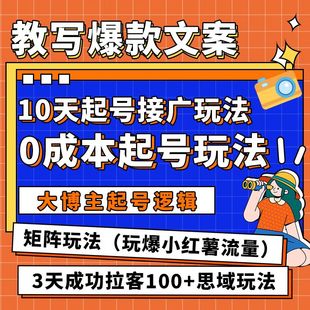 3小时吃透小红书薯爆款文案起号陪跑内容合作笔记一对一远程指导
