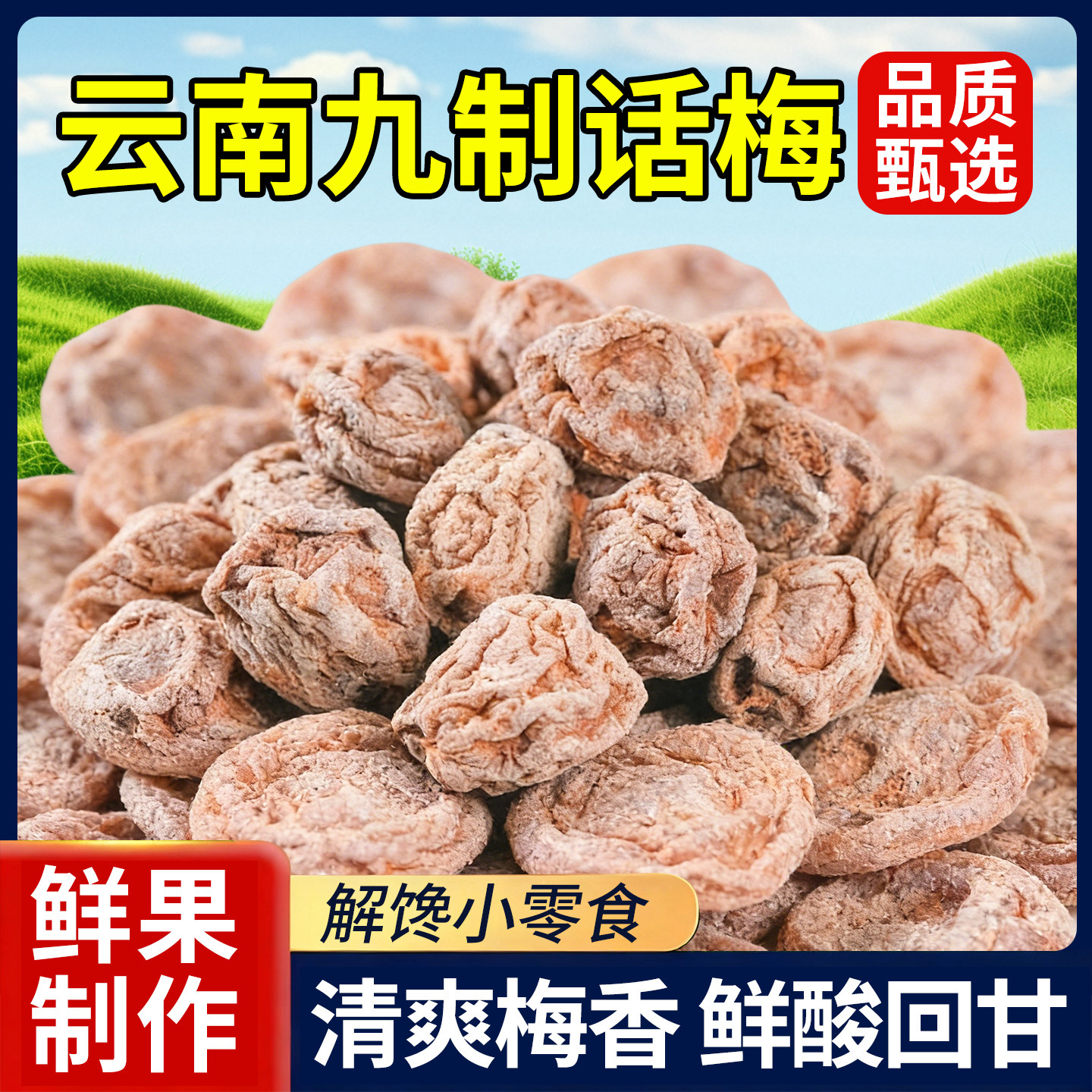 九制话梅云南大理特产话梅干大颗粒酸梅蜜饯泡水青梅果干孕妇零食