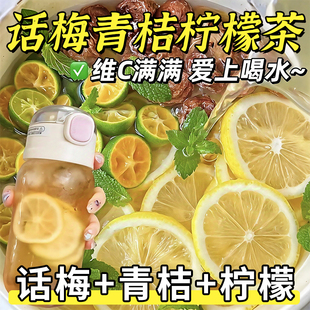 话梅青桔柠檬茶金桔百香果茶水果茶花果茶包冷泡饮品泡水喝的东西