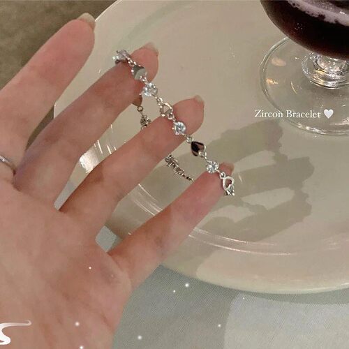 Y2K Zircon Ins Bracelets for Women Korean Fashion Sweet Girl