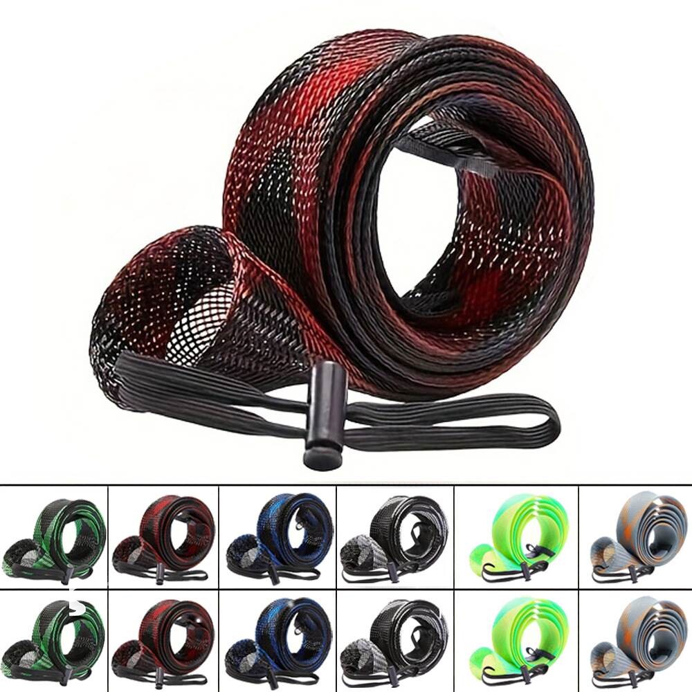 35mm*170cm Fishing Rod Cover Braided Mesh Rod Protector