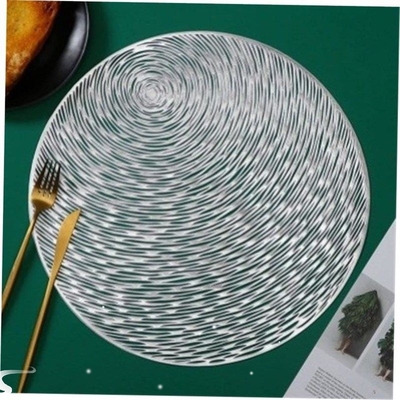 PVC placemat himbiscus flower table mat non-slip insulation