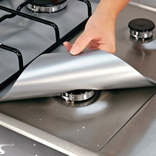 4pcs/set Gas Stove Protectors Cooker Cover Liner Clean Mat P