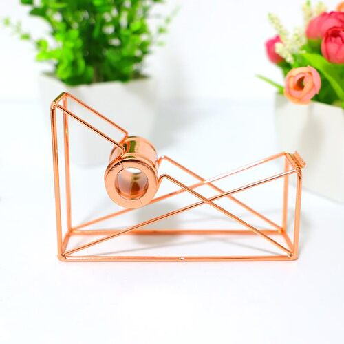 1Pc*Tape Cutter Rose Gold Hollow Tape Cutter Washi Storage O