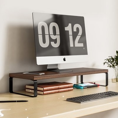 Desktop computer monitor lift stand office desktop shelf