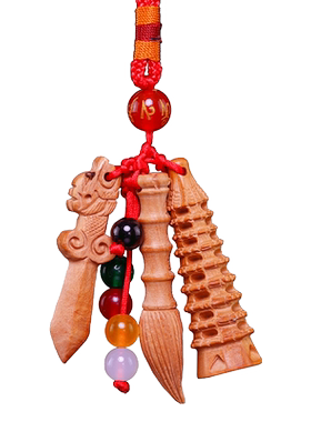 结善念慈阁桃木塔笔钥匙扣挂件