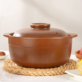 奕寿平定砂锅炖锅家用砂锅煲老式 无釉土沙锅燃气煲汤炖汤亮晶晶