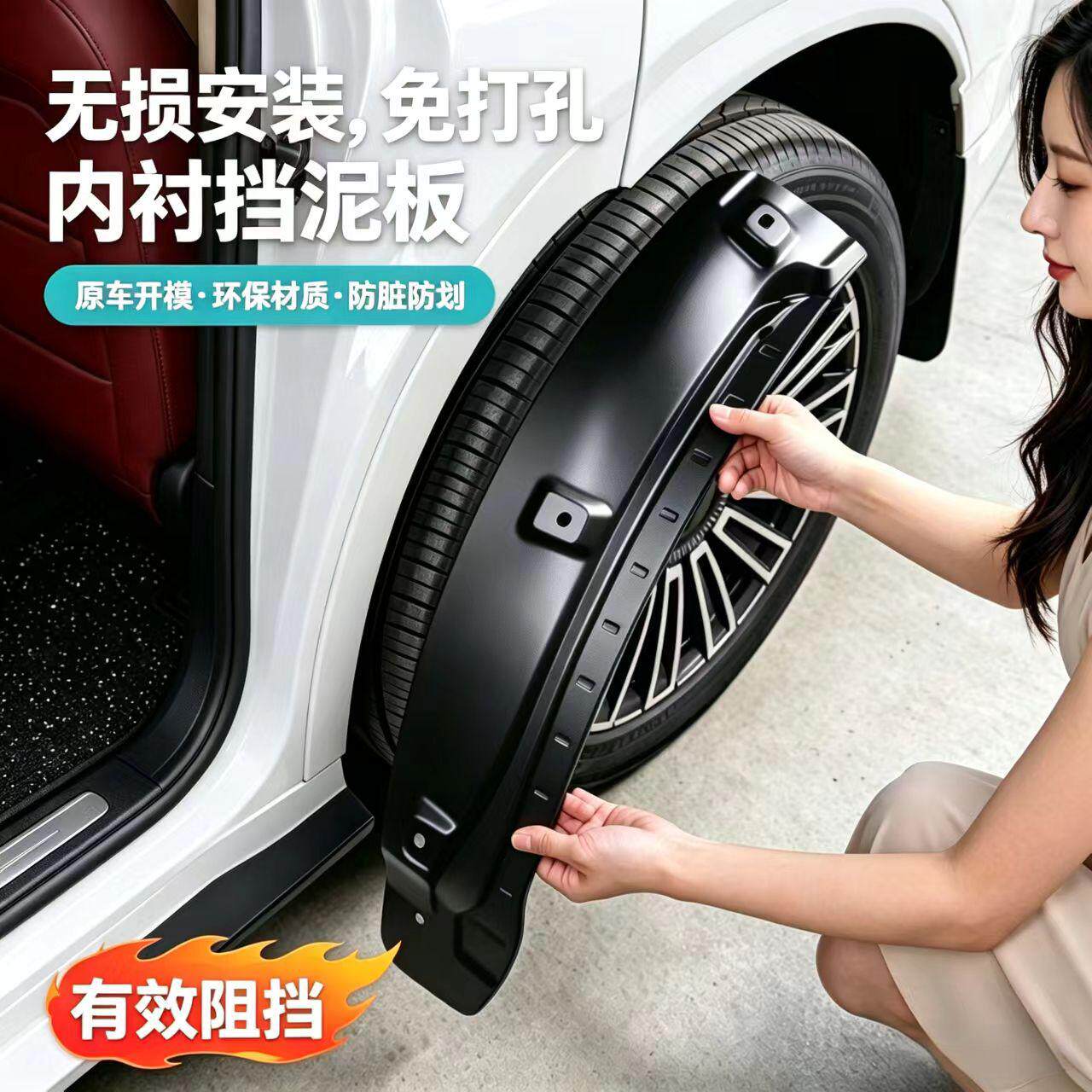 适用于 于本田25新款CRV/皓影原厂后门内衬前后轮挡泥板改装汽车