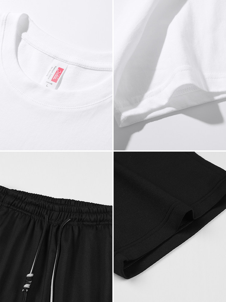 NASA GAVK2023 COTTON UNI VERSATILE FASHION BRAND SUIT TOPS AND SHORTS VERSATILE FASHION BRAND COUPLES