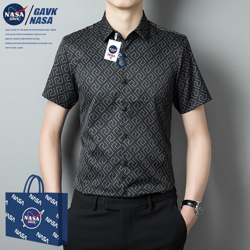 NASA GAVK2023春秋季夏季新品男女同款上衣衬衫情侣潮牌潮流休闲