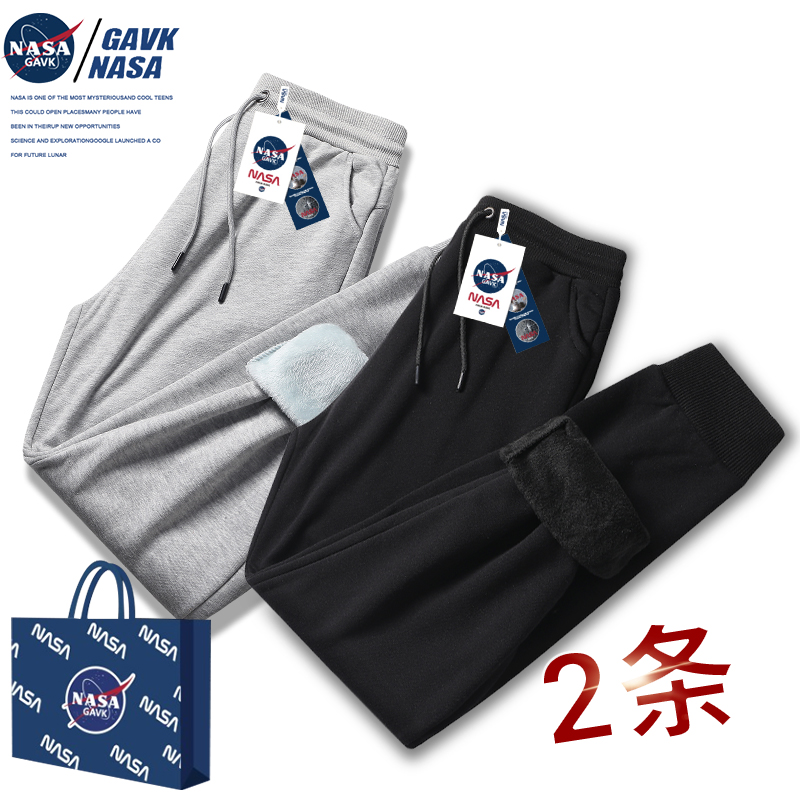 NASA GAVK 2024潮流纯棉长裤子送检修身百搭潮牌男女同款新品卫裤