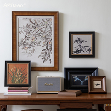 中古风画框空框装裱复古油画装饰外框实木边框条定制尺寸拼图相框