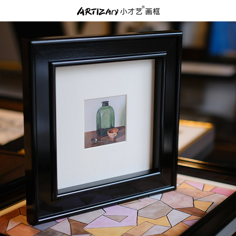 可定制尺寸|法式复古风油画外框实木摄影装裱挂墙简约烤漆空相框