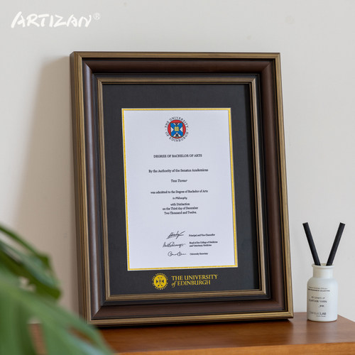 英国澳洲荣誉证书框实木画框A4毕业相框定制装裱悉尼大学展示框