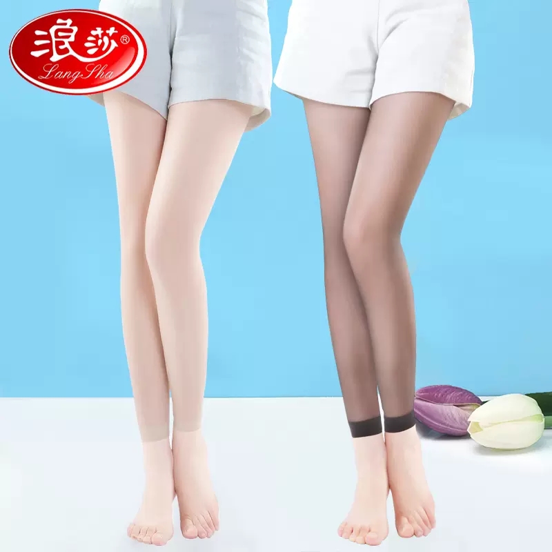 浪莎丝袜女春季薄款九分防勾丝超薄隐形全透明菠萝肉色长筒连裤袜_浪莎2号店_女士内衣/男士内衣/家居服-第4张图片-提都小院