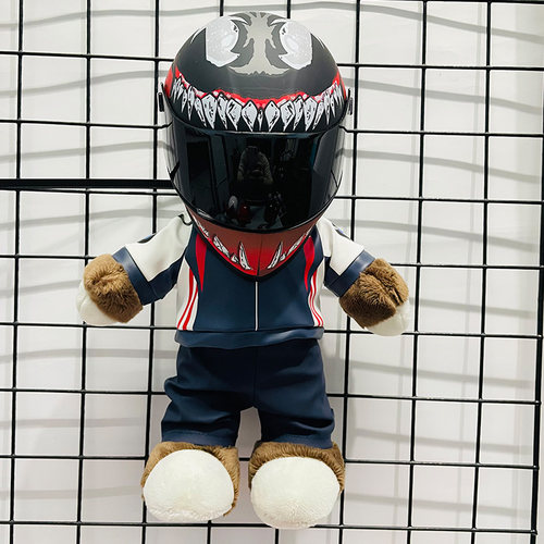 摩托车公仔头盔小熊机车宝马礼物F1赛车周边摩旅尾箱装饰拉力娃娃