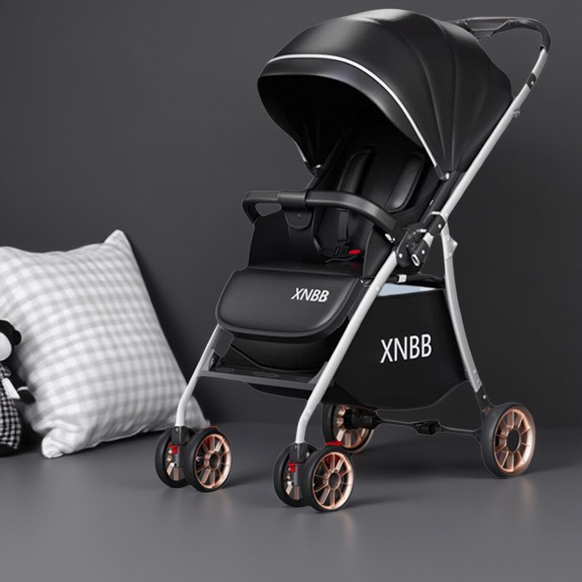 跨境可坐可躺婴儿车轻便可折叠