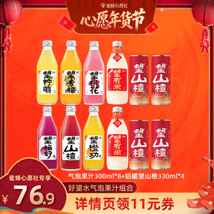 【超级年货节】好望水望山楂杏福梅好气泡果汁饮料组合装新年送礼