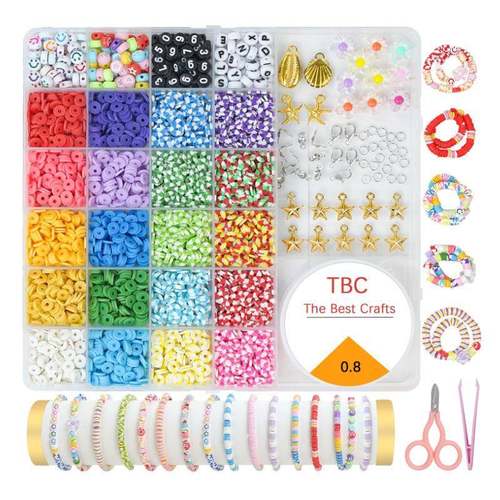 16800Pcs/Box 2mm Clay Bracelet Beads for Jewelry Making Kit