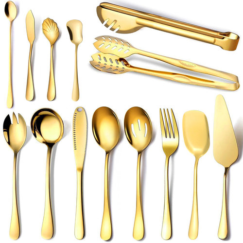 Stainless Steel Spoon Leaky Soup Shell Food Clip Serving Spo