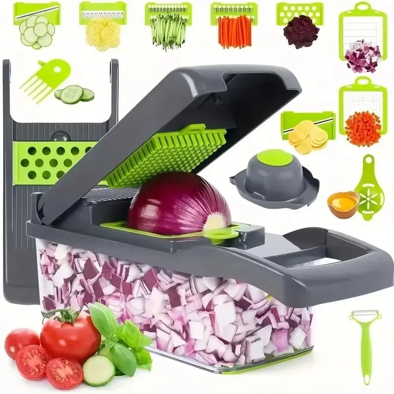 14/16 in 1 Multifunctional Vegetable Chopper Handle Food Gra