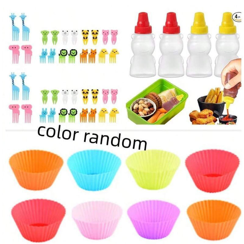 Mini Condiment Squeeze Bottle box Salad Dressing Ketchup Squ