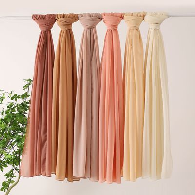 Single color chiffon scarf for women's headscarf雪纺围巾头巾