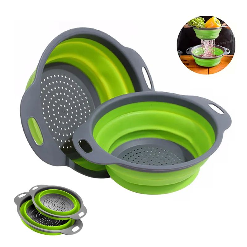 Silicone vegetable and fruit cleaning and drainage basket  c