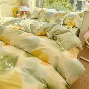 sheets set sheet pcs pillowcases flat bed cotton beddings