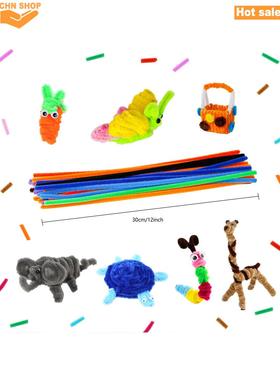 500pcs Thck Colorful ppe cleaners Ranbow Arts Crafts