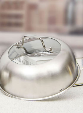不锈钢蒸锅锅盖可视化锅盖通用加厚蒸锅炒锅锅盖24262830cm24.6cm